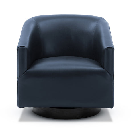 Garland Midnight Blue Wood Base Swivel Chair - Home Elegance USA