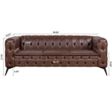 84.06Inch Width Traditional Square Arm removable cushion 3 seater Sofa - W68041370 - image - 13