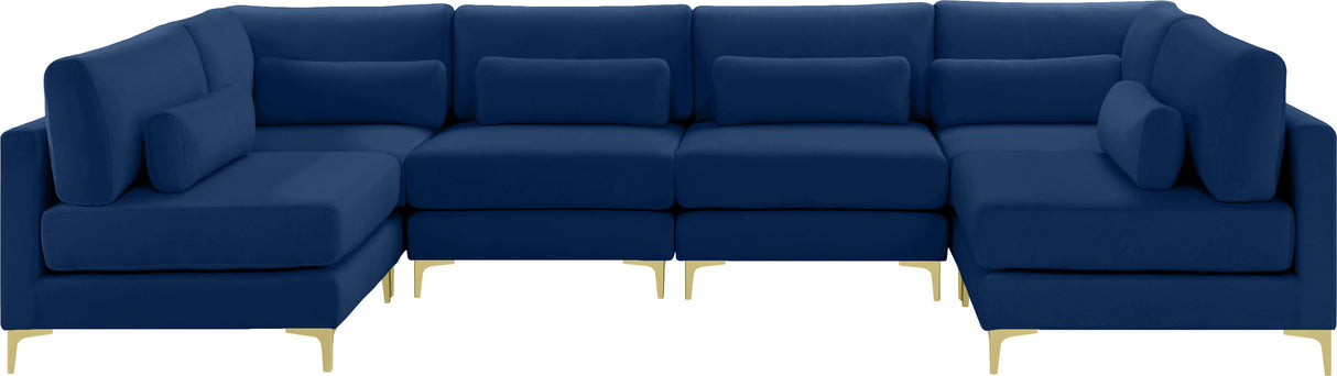 Julia - Modular Sectional 6 Piece - Navy - Home Elegance USA