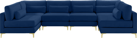 Julia - Modular Sectional 6 Piece - Navy - Home Elegance USA