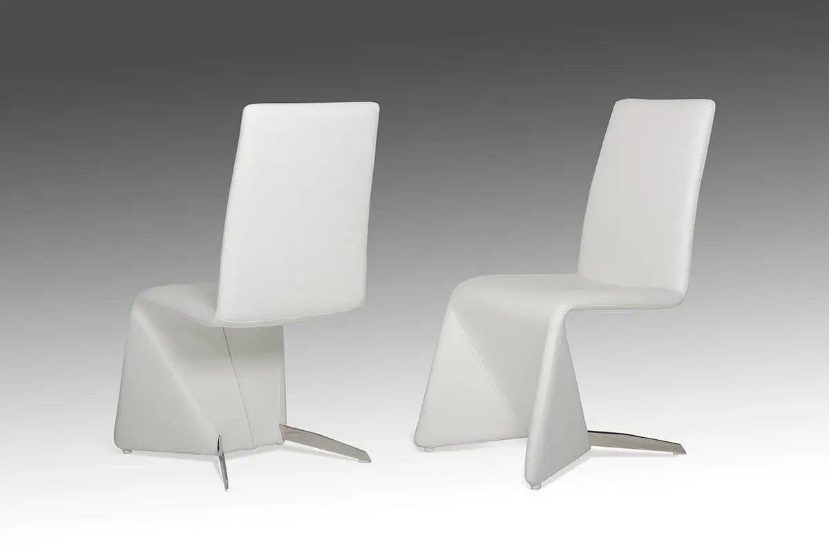 878 Contemporary White Leatherette Dining Chair (Set Of 2) Vgvcb878 - Wht | Home Elegance USA