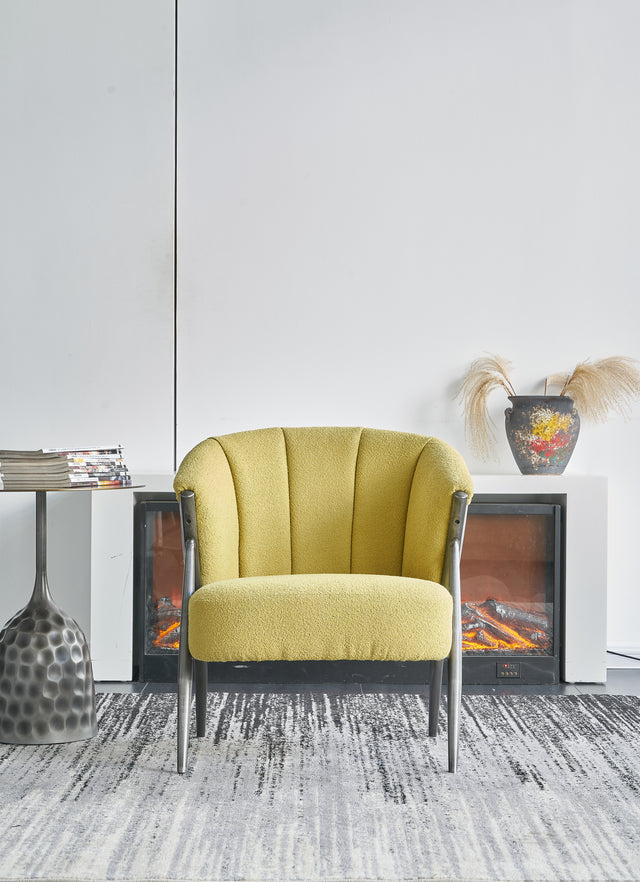 Velvet Barrel Chair - Home Elegance USA