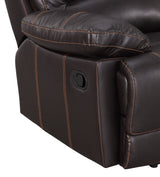 Global United Leather-Air Recliining  Console Loveseat Home Elegance USA