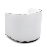 Trenton Swivel Arm Chair - Milky - Home Elegance USA