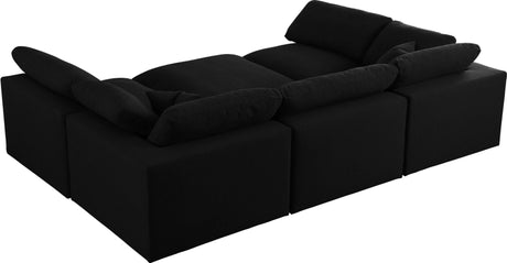 Serene - Cloud Modular Sectional 6 Piece - Black - Home Elegance USA