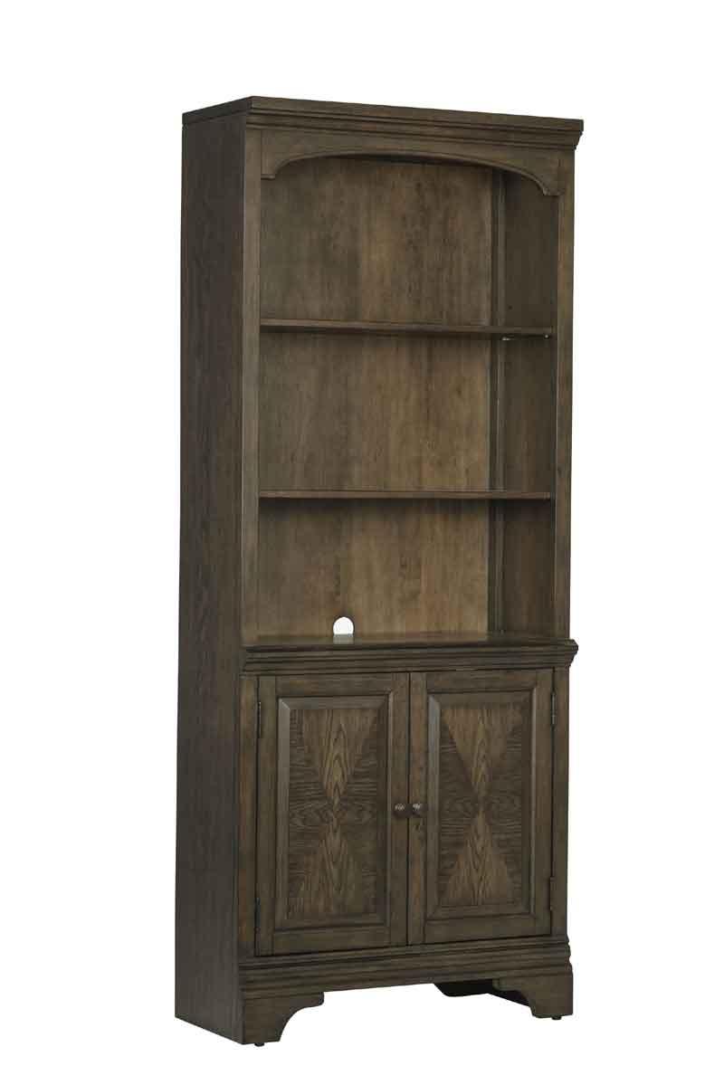 Coaster Furniture - Hartshill Bookcase With Cabinet In Burnished Oak - 881286