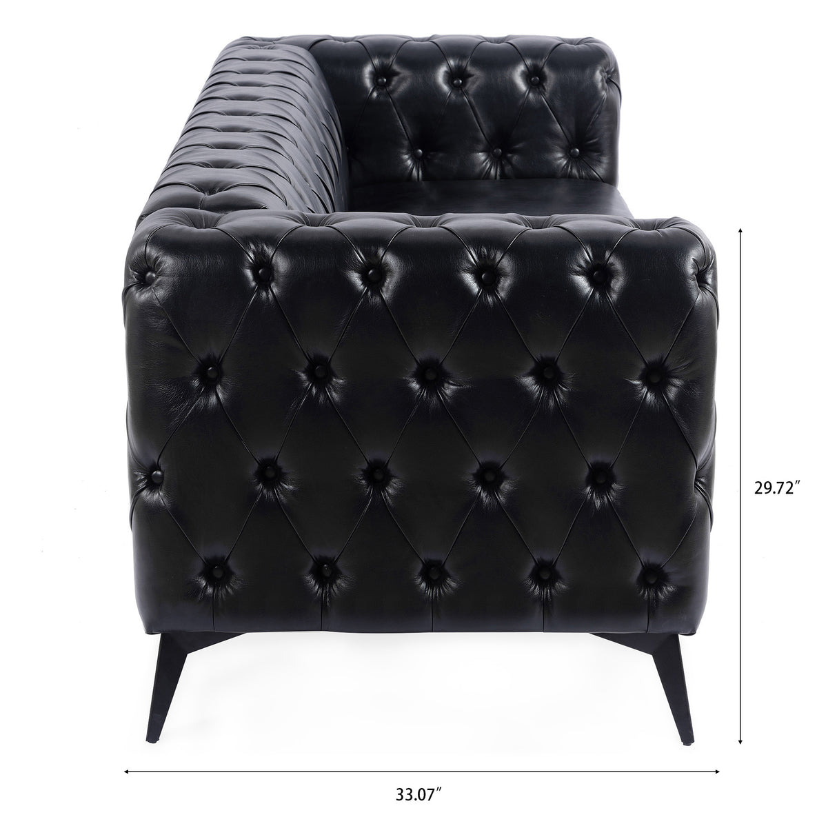 84.06 Inch Width Traditional Square Arm removable cushion 3 seater Sofa - W68041369 - image - 12