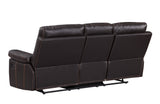 Global United Leather-Air Recliining  Console Loveseat Home Elegance USA