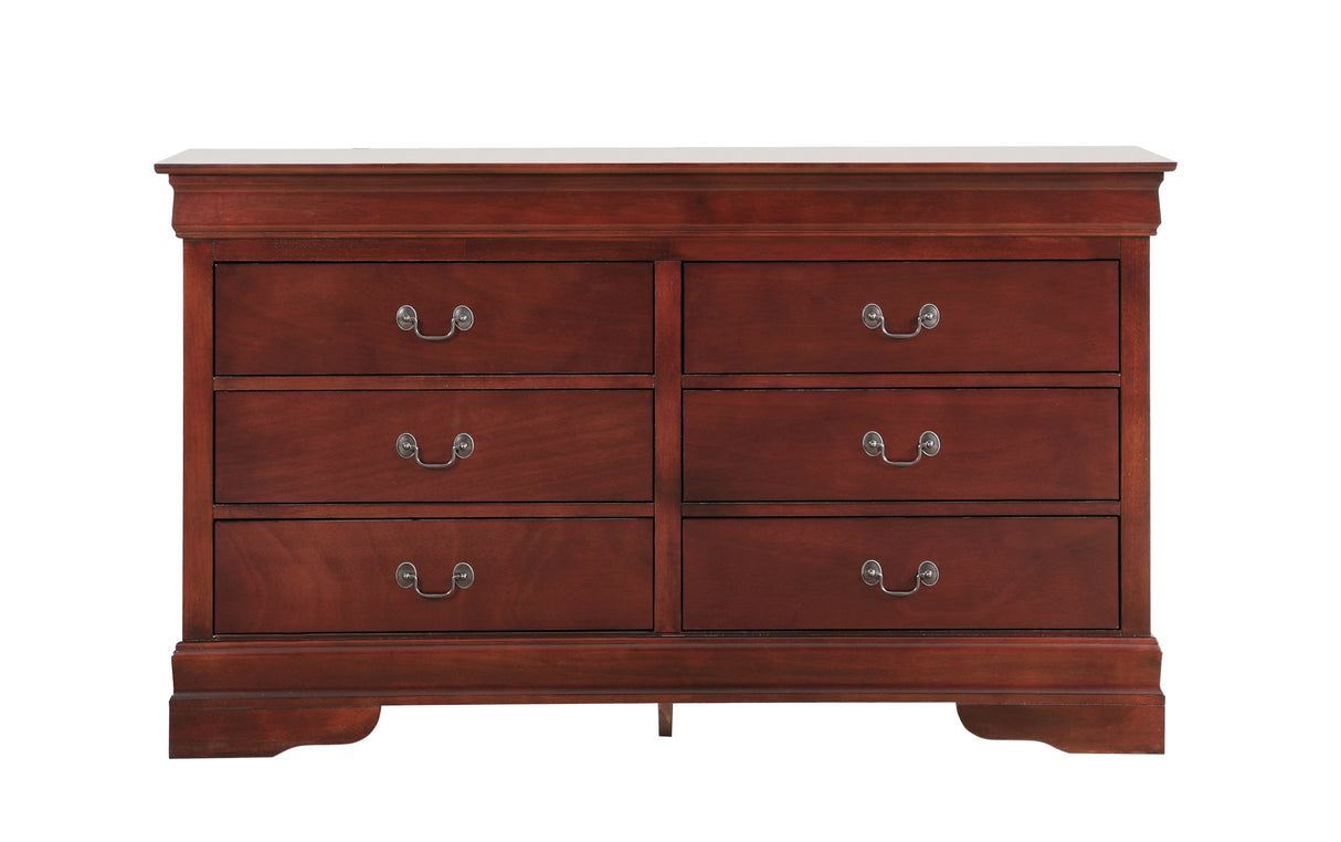 Glory Furniture LouisPhillipe G2100-D Dresser , Cherry - Home Elegance USA