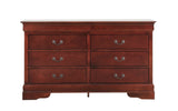 Glory Furniture LouisPhillipe G2100-D Dresser , Cherry - Home Elegance USA