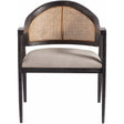 Dexter Accent Chair Onyx Frame with Woven Back – Universal
