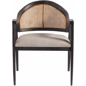 Dexter Accent Chair Onyx Frame with Woven Back – Universal