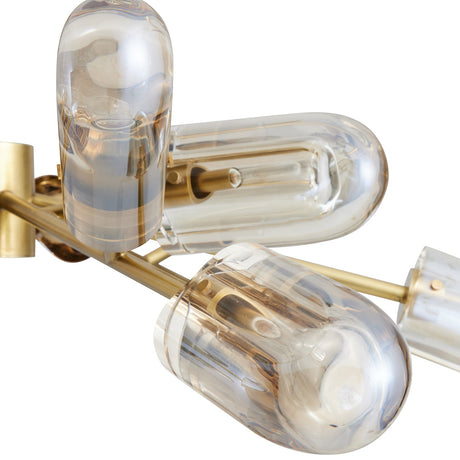 Arteriors Javier Chandelier in Champagne Crystal & Antique Brass