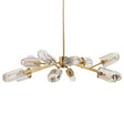 Arteriors Javier Chandelier in Champagne Crystal & Antique Brass