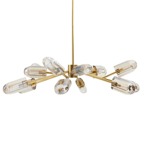 Arteriors Javier Chandelier in Champagne Crystal & Antique Brass