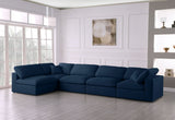 Plush - Cloud Modular Sectional 5 Piece - Navy - Home Elegance USA