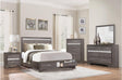 Luster 6 Piece Queen Platform Bedroom Set In Gray 1505-1-6Set | Homelegance