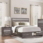 Luster 3 Piece Eastern King Platform Bedroom Set In Gray 1505K-1Ek-3Set | Homelegance