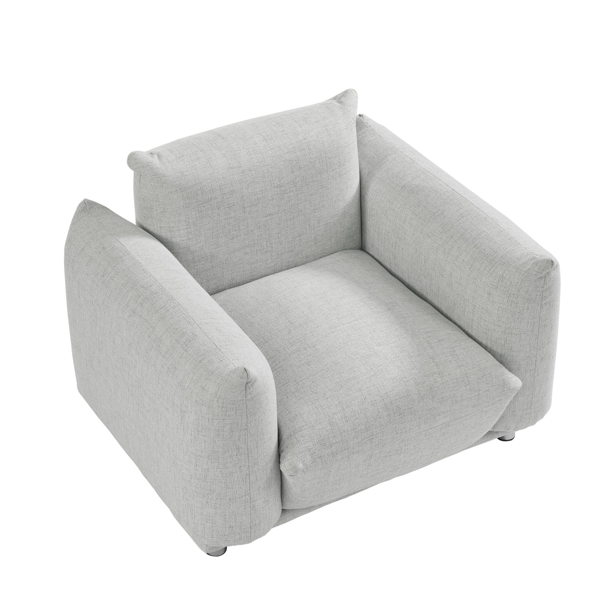 Sherpa Accent Chair Single Sofa 42"W Accent Chair for Bedroom Living room Apartment, White Home Elegance USA