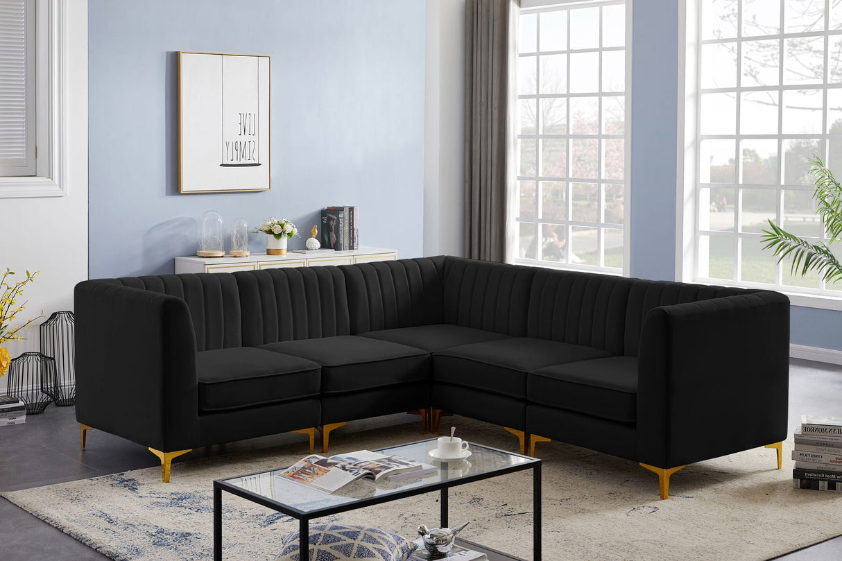 Alina - Modular Sectional - Black - 604Black - Sec5C - Home Elegance USA - 5