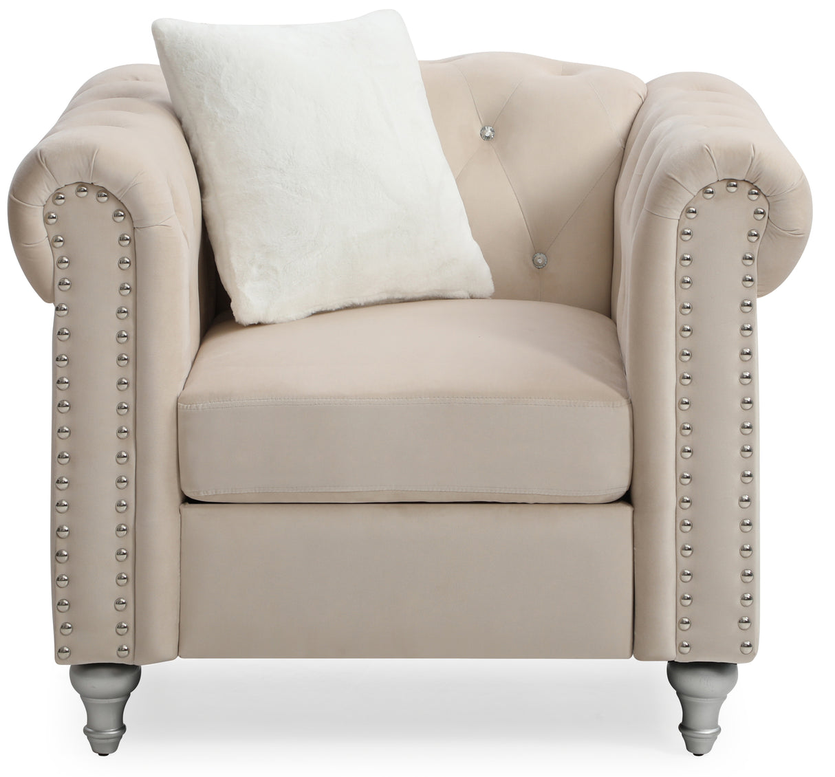 Glory Furniture Raisa G867A-C Chair , BEIGE - Home Elegance USA