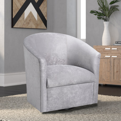 Eden Silver Swivel Chair - Home Elegance USA