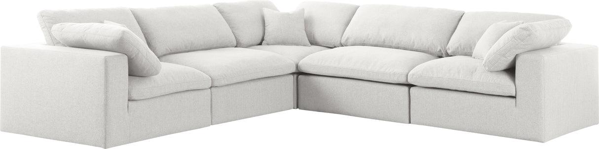 Serene - Cloud 5 Piece Modular Sectional - Cream - Home Elegance USA