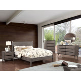 Lennart - 4 Piece Twin Bedroom Set With Oval Mirror - Gray - Home Elegance USA