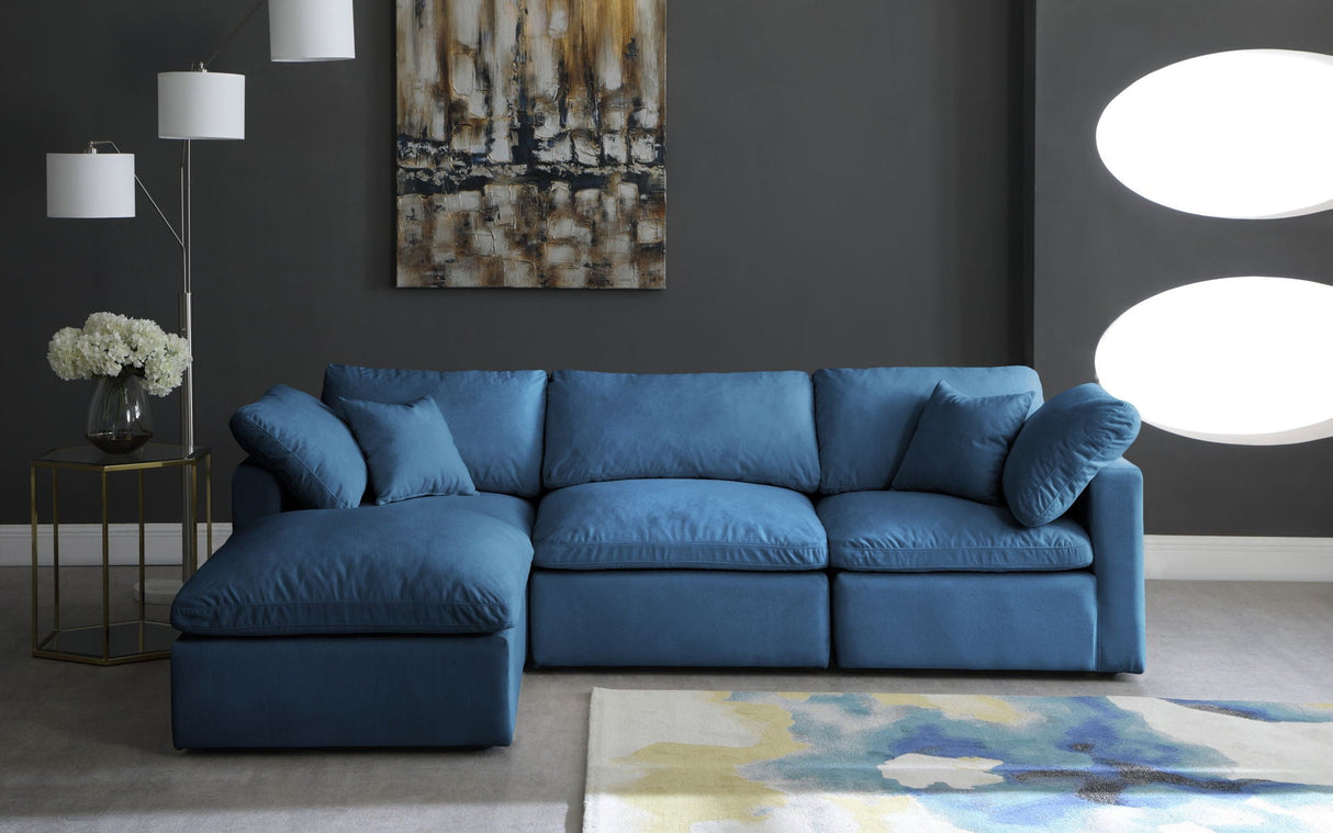 Plush - Cloud Modular Sectional Standart - Navy - Fabric - Modern & Contemporary - Home Elegance USA