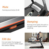 Folding Electric 3.5HP Treadmill With Incline Medium Running Machine Motorised LCD Gym 330lbs； Folding Treadmill Electric Motorized Power 14.8KM/H Running Fitness Machine Gym(W54031811)