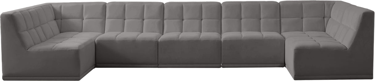 Relax - Modular Sectional 7 Piece - Gray - Home Elegance USA