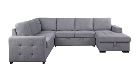 Nardo - Sectional Sofa - Gray Fabric - Home Elegance USA