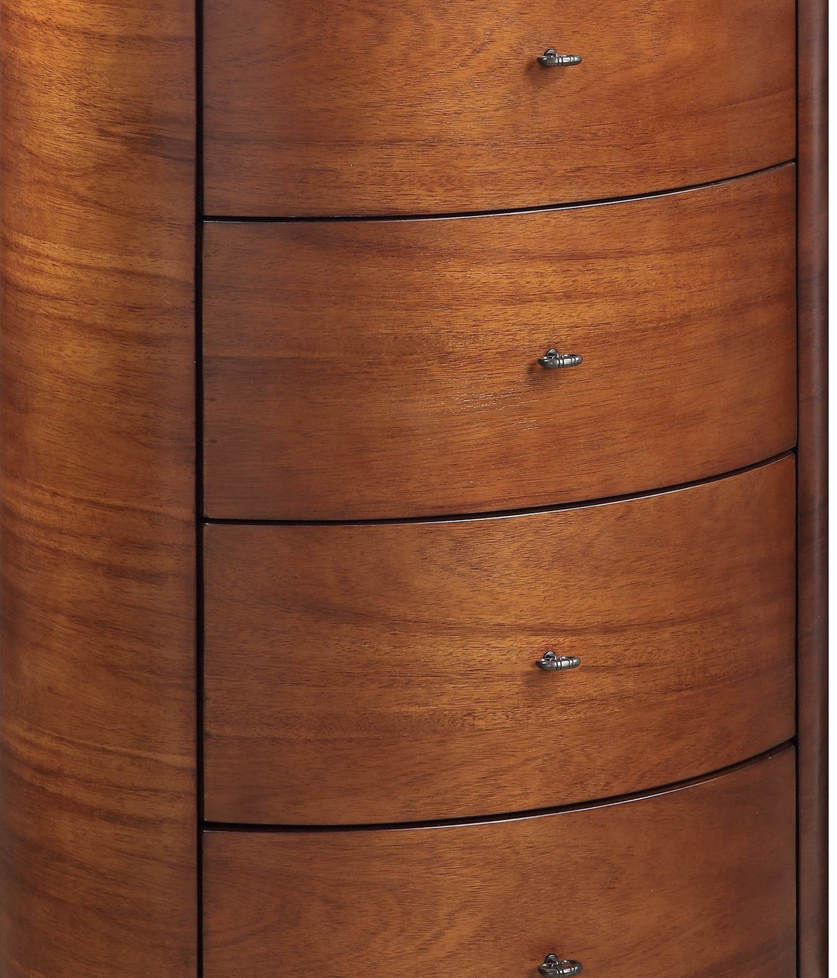 Walnut Finish 1pc Chest of Five Drawers Marble Top Ball Bearing Glides Bedroom Furniture - Home Elegance USA