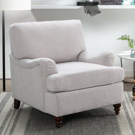 Candor Arm Chair - Oatmeal - Home Elegance USA
