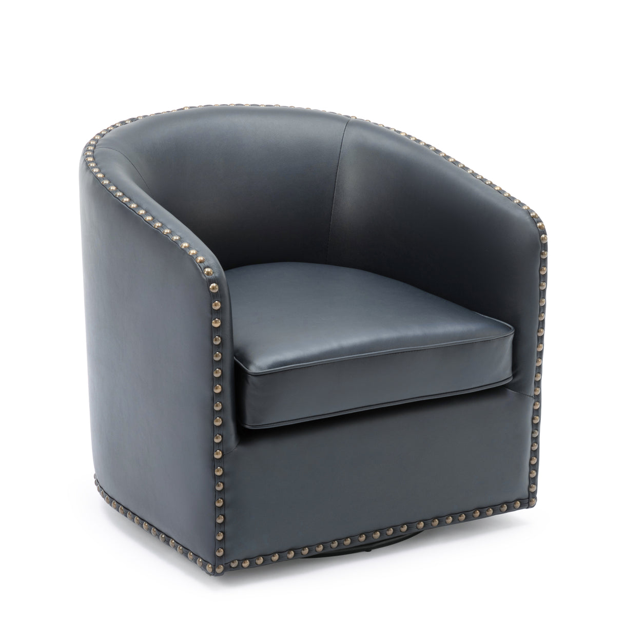 Trenton Swivel Arm Chair - Midnight Blue - Home Elegance USA