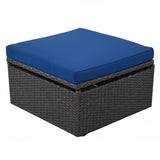 U_Style Outdoor Patio Rectangle Daybed with Retractable Canopy,  Wicker Furniture Sectional Seating with Washable Cushions, Backyard, Porch（As same as WY000263AAV） - Home Elegance USA