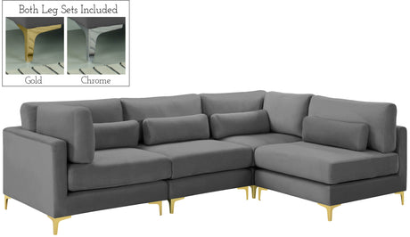 Julia - Modular Sectional 4 Piece - Gray - Home Elegance USA