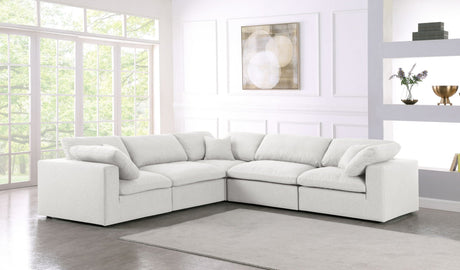 Serene - Cloud 5 Piece Modular Sectional - Cream - Home Elegance USA