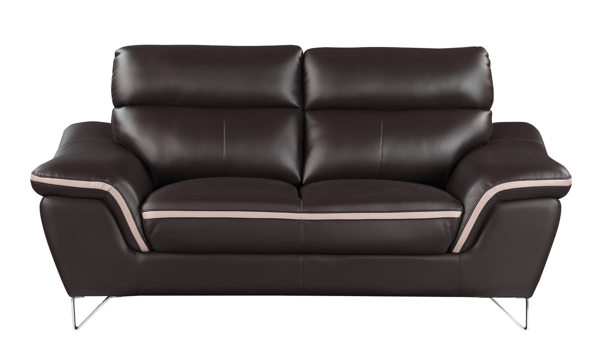 Genuine Leather Loveseat Home Elegance USA