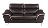 Genuine Leather Loveseat Home Elegance USA