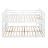 Full Over Full Bunk Bed with Ladder, White (OLD SKU :LP000207AAK) - Home Elegance USA