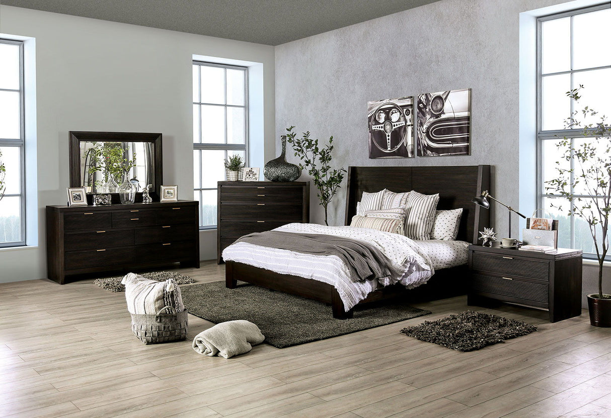 Laurentian - Queen Bed & 1 Nightstand & Dresser & Mirror & Chest - Home Elegance USA