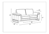 Top Grain Italian Leather Loveseat Home Elegance USA