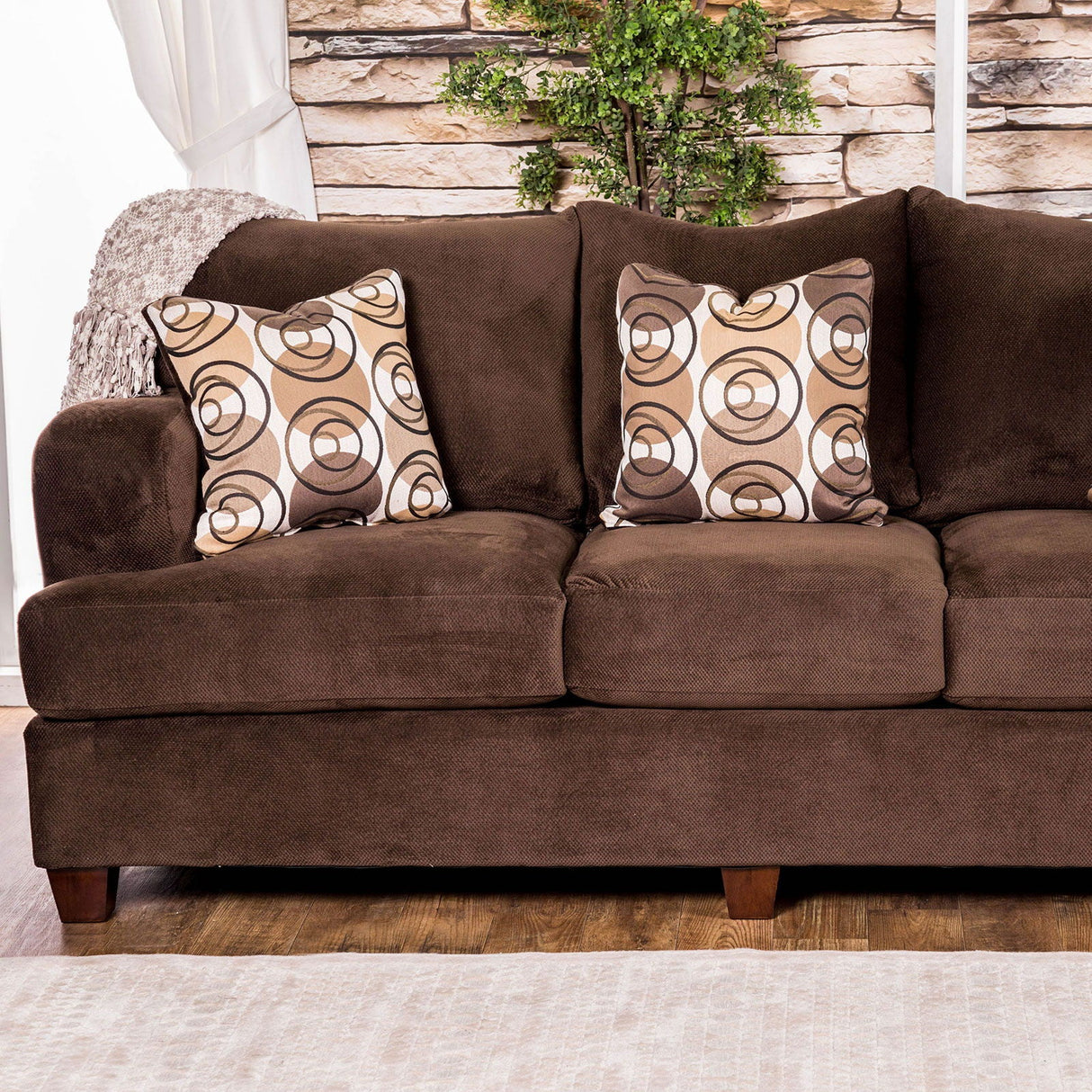 Wessington - Sofa & Loveseat - Chocolate - Home Elegance USA