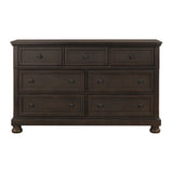 Traditional Design Bedroom Furniture 1pc Dresser of 7x Drawers Grayish Brown Finish Wooden Furniture - Home Elegance USA