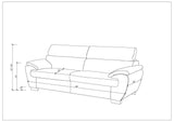 Genuine Leather Sofa - Home Elegance USA