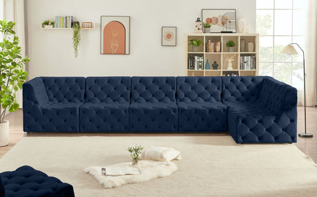 Tuft - Modular Sectional 6 Piece - Navy - Home Elegance USA