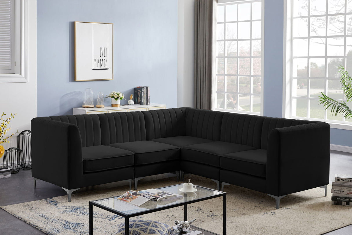 Alina - Modular Sectional - Black - 604Black - Sec5C - Home Elegance USA - 4