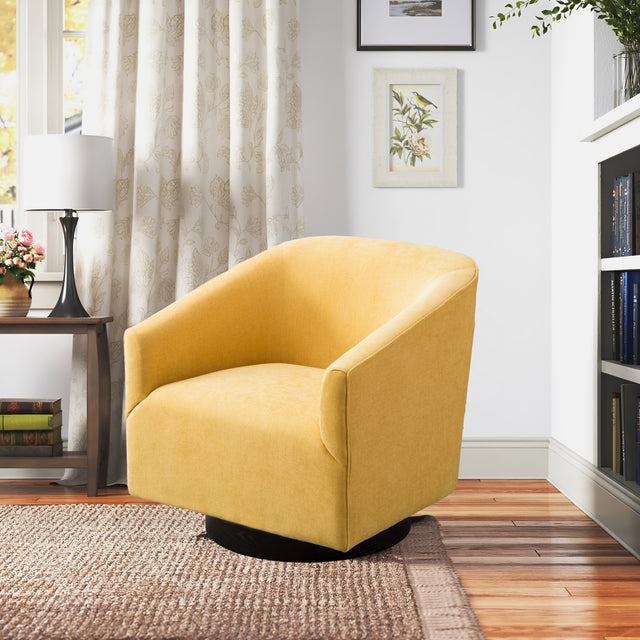 Garland Goldenrod Wood Base Swivel Chair - Home Elegance USA