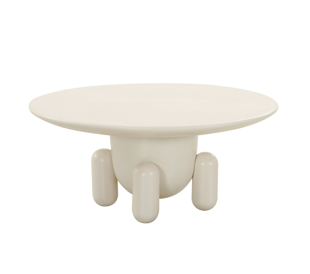 Vig Furniture Modrest Gabby - Contemporary White Round Coffee Table
